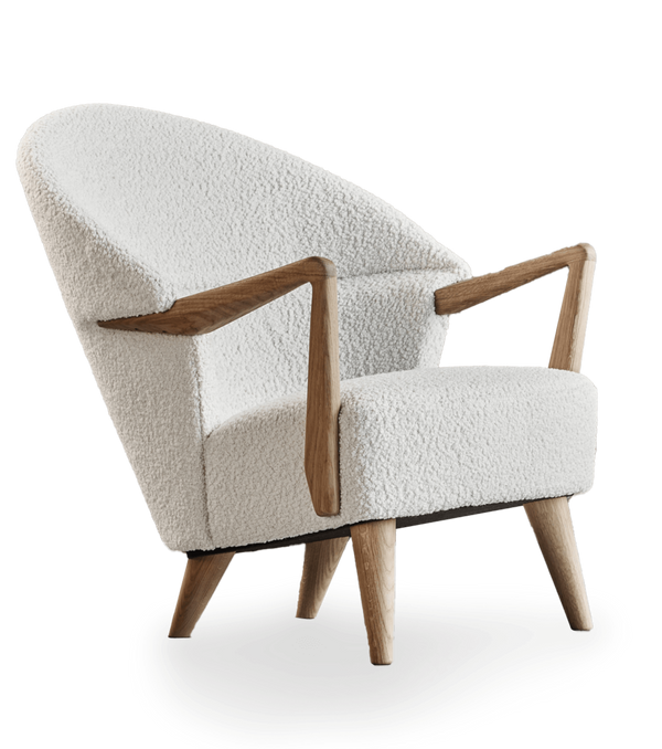 UnFluffy Lounge Chair - Eikund - Chairs - Oiled Oak - Elle - White - HORNE