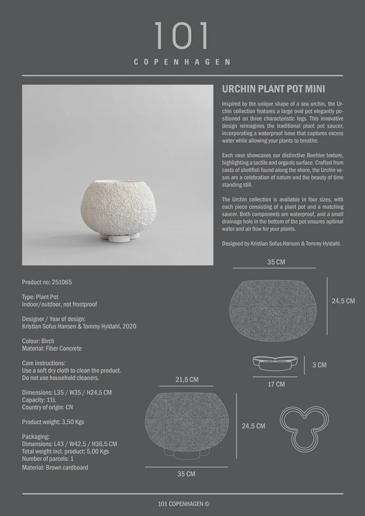 Urchin Plant Pot - 101 Copenhagen Vases - Petit - HORNE