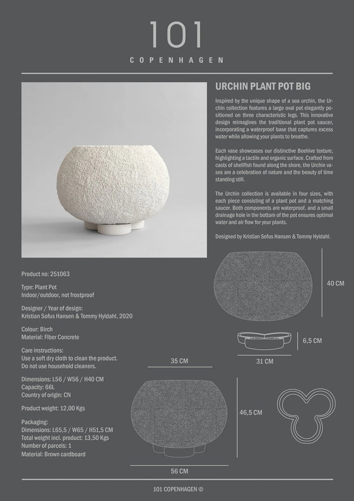 Urchin Plant Pot - 101 Copenhagen Vases - Petit - HORNE