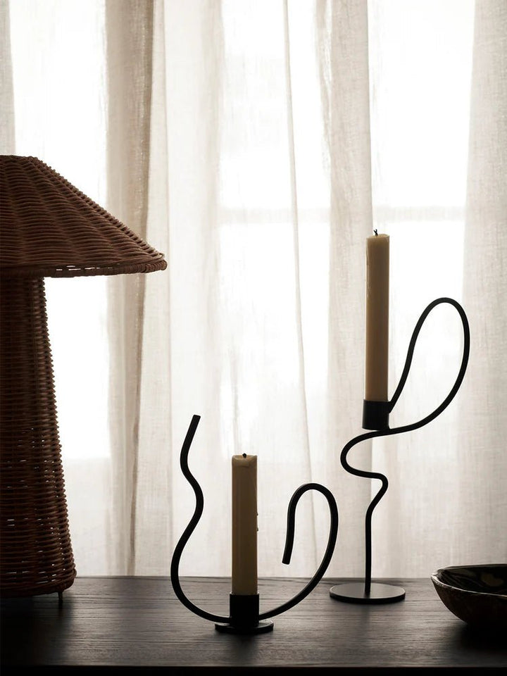 Valse Candle Holder - Ferm Living - Candle Holders - Cashmere - Tall - HORNE