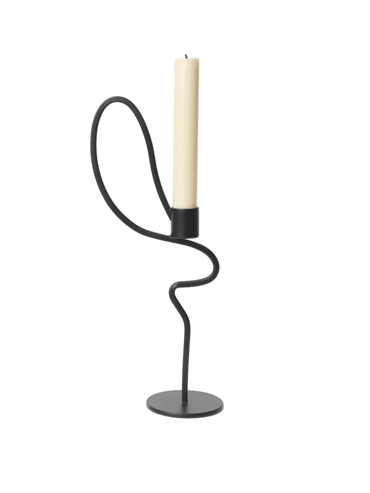 Valse Candle Holder - Ferm Living - Candle Holders - Cashmere - Tall - HORNE