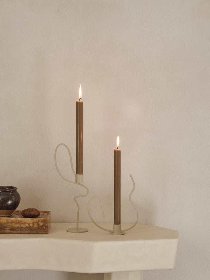 Valse Candle Holder - Ferm Living - Candle Holders - Cashmere - Tall - HORNE