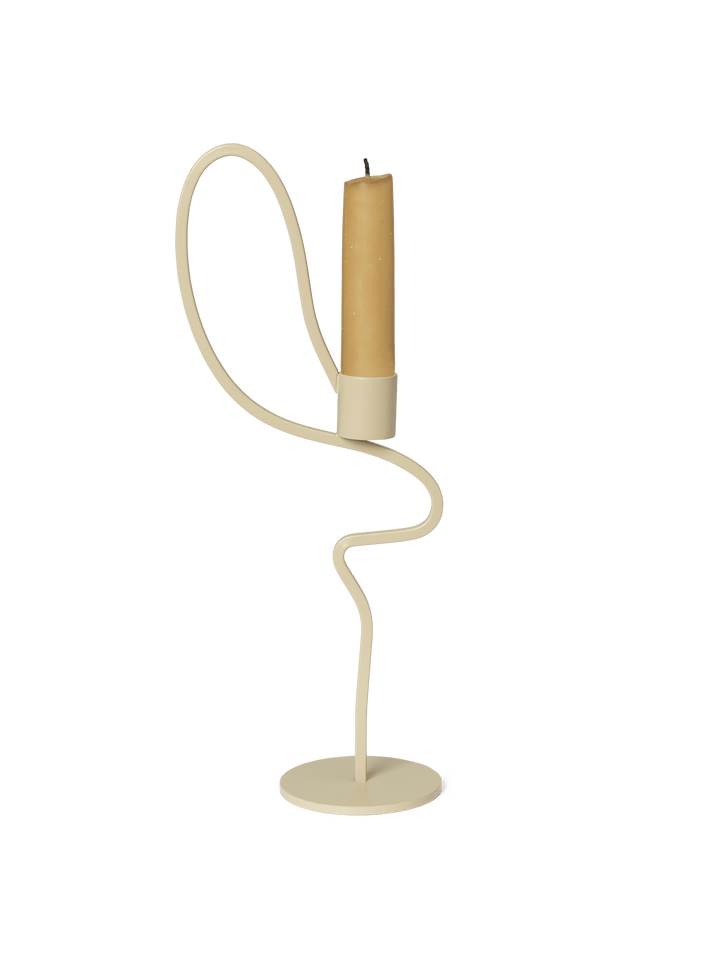 Valse Candle Holder - Ferm Living - Candle Holders - Cashmere - Tall - HORNE