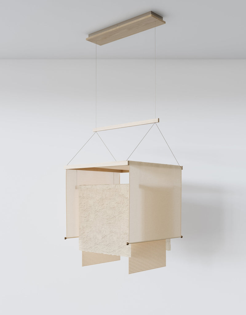 Veil Square Pendant - Ladies & Gentlemen Lighting - Linen Muslin - HORNE