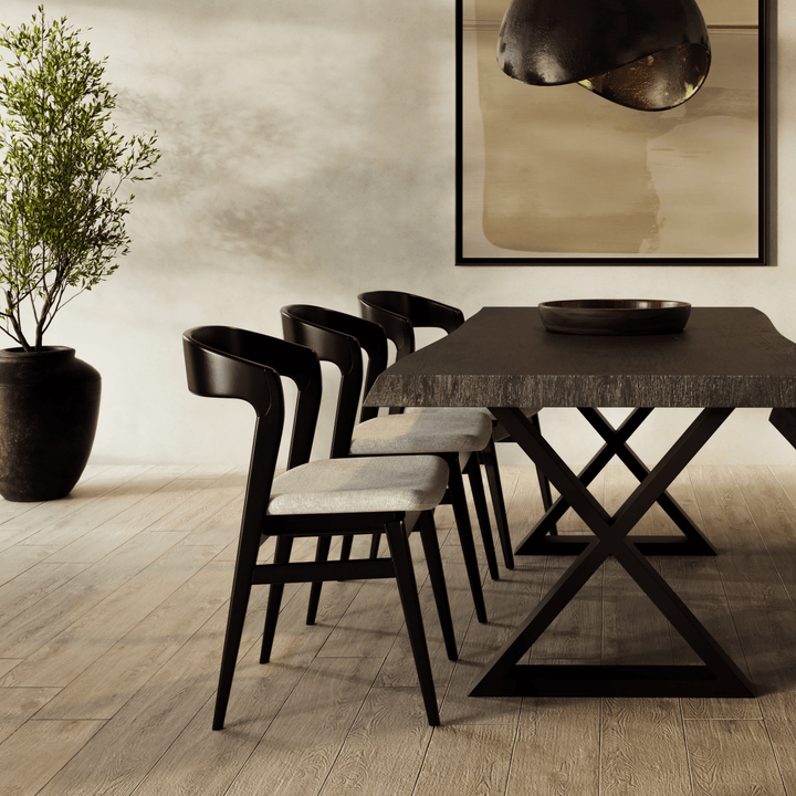 Velma Side Chair - Urbia Chairs - Medley Ivory Nogal - HORNE