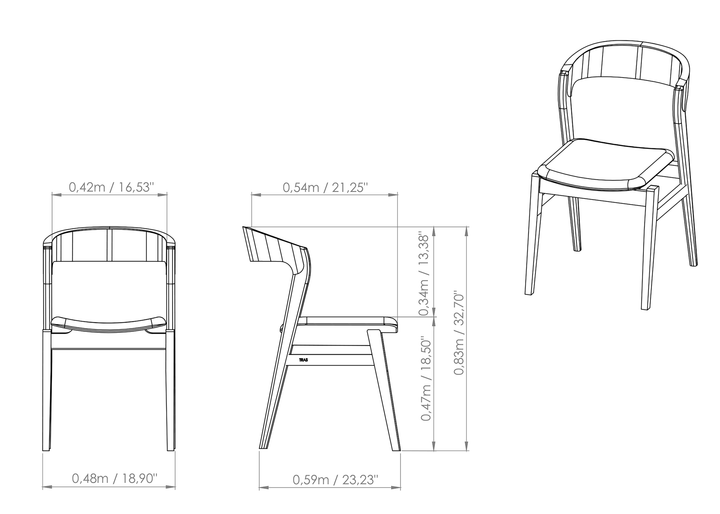 Velma Side Chair - Urbia Chairs - Medley Ivory Nogal - HORNE