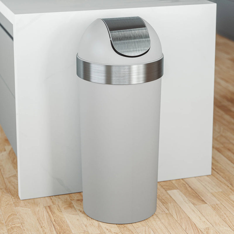 Venti Trash Can - Umbra Storage + Organization - Black-Nickel - HORNE