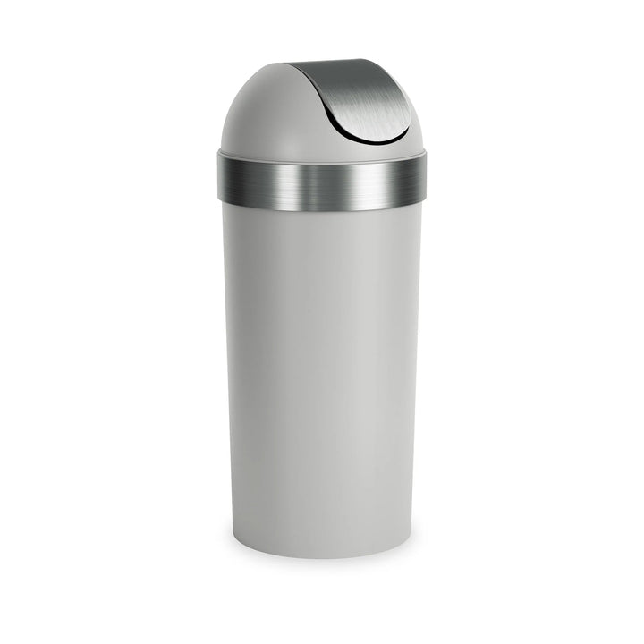 Venti Trash Can - Umbra Storage + Organization - Grey-Nickel - HORNE