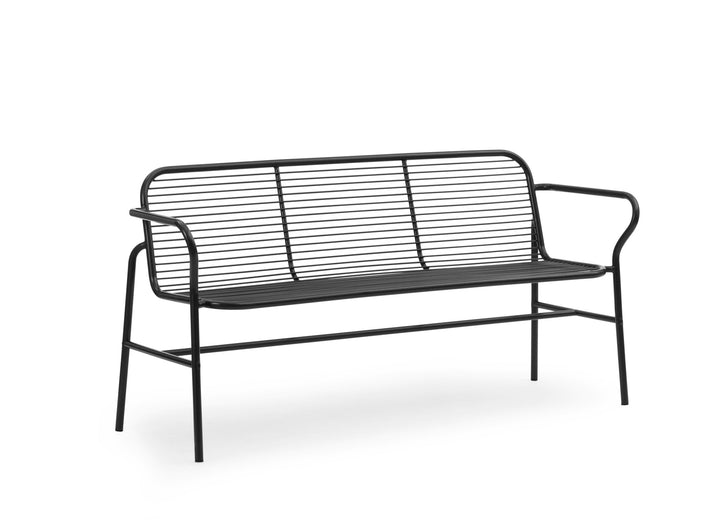 Vig Dining Bench - Normann Copenhagen Outdoor Seating - Black - HORNE