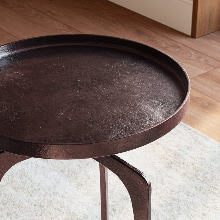 Vinya End Table - Urbia Table + Task - Antique Brass - HORNE