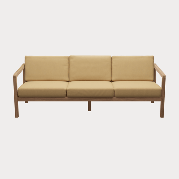 Virkelyst Sofa - 3 - Seater - Skagerak by Fritz Hansen Outdoor Furniture - Honey Yellow - HORNE