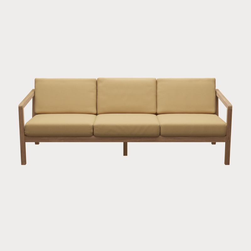 Virkelyst Sofa - 3 - Seater - Skagerak by Fritz Hansen Outdoor Furniture - Honey Yellow - HORNE