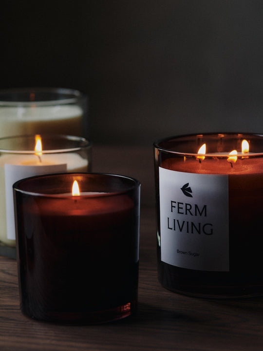 Vitto Scented Candle - H12 - Ferm Living Candle Holders - Dark Grape - HORNE
