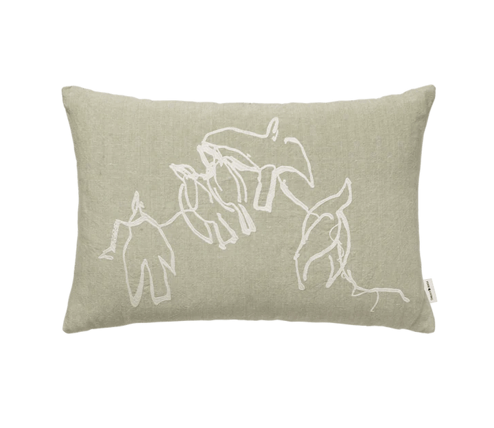 Vuelo Cushion - Ferm Living Bedding + Pillows - Elm Green - HORNE