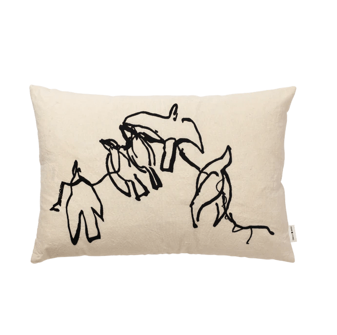 Vuelo Cushion - Ferm Living Bedding + Pillows - Elm Green - HORNE