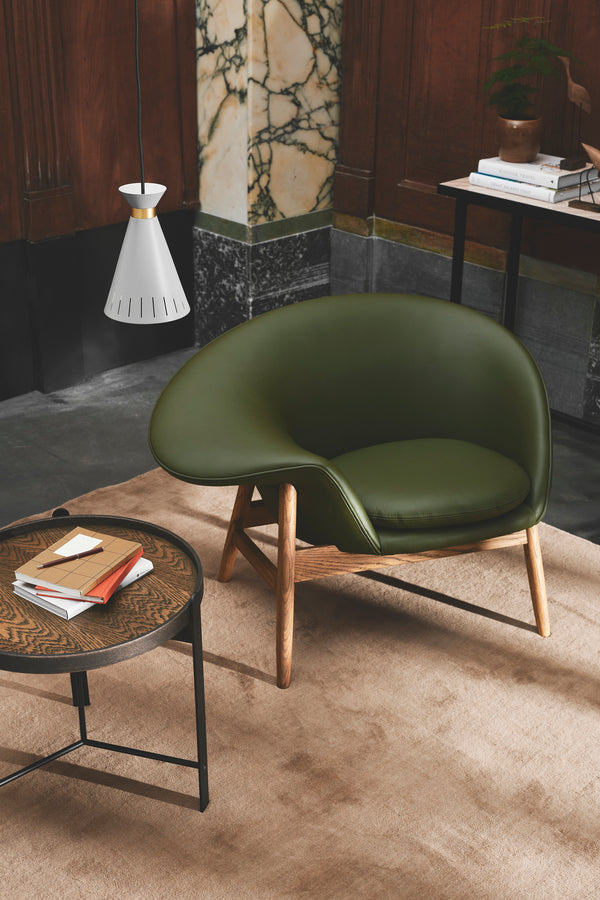 Fried Egg Lounge Chair - Warm Nordic - Chairs - Barnum 09/Smoked Oak - Left - Facing - HORNE