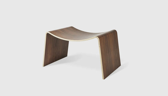 Wave Stool - Gus* Modern Sofas - Walnut - HORNE