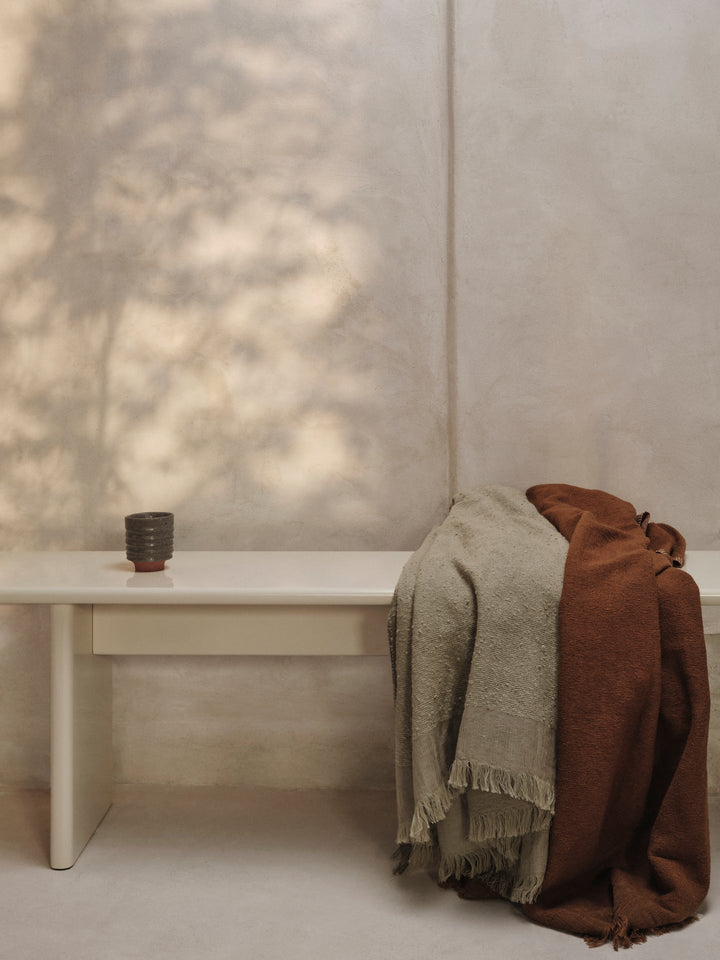Weaver Throw - Ferm Living - Blankets + Throws + Pillows - Grey Green - HORNE