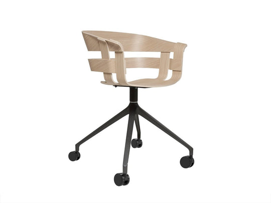 Wick Chair Swivel With Wheels - Design House Stockholm Chairs - Black/grey - HORNE
