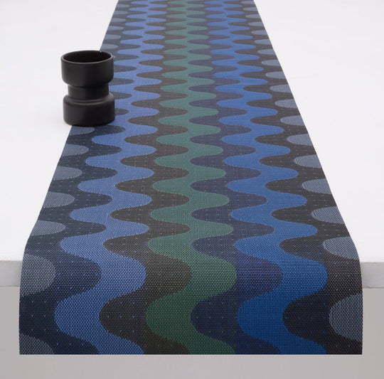 Wiggle Table Runner in Deep Sea