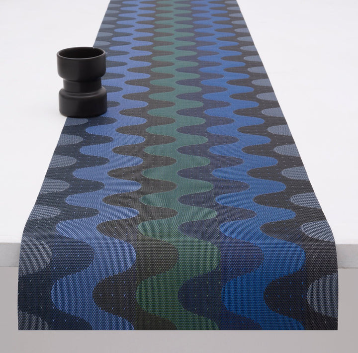 Wiggle Table Runner in Deep Sea