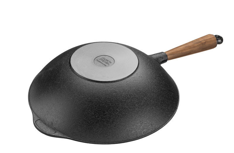 Wok with Walnut Handle - 12.2