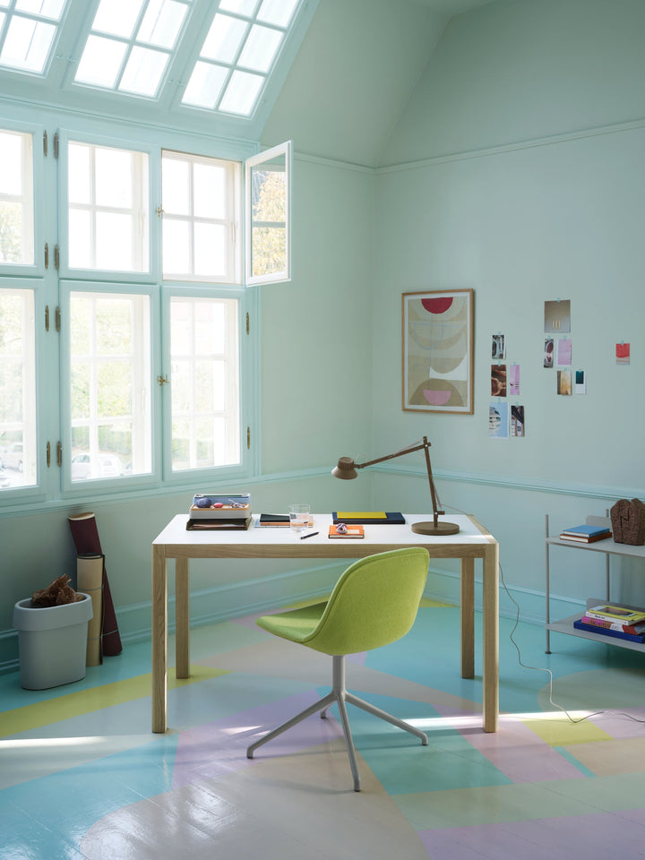 Workshop Table - Muuto Tables + Desks - Warm Grey Linoleum/Oak - HORNE
