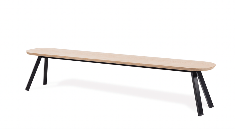 You And Me Bench - Indoor Only - RS Barcelona - Stools + Benches + Ottomans - 50 Stool - Black - HORNE