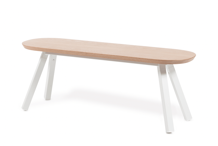 You And Me Bench - Indoor Only - RS Barcelona - Stools + Benches + Ottomans - 120 Bench - White - HORNE