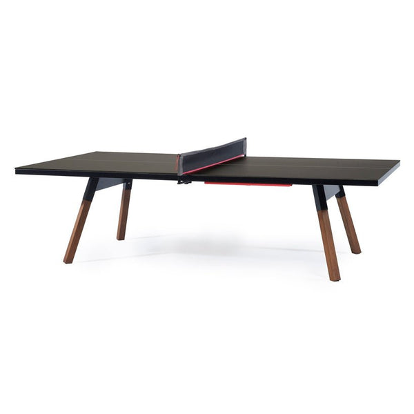 You and Me RS Barcelona Ping Pong Table 220=black-wood legs Table