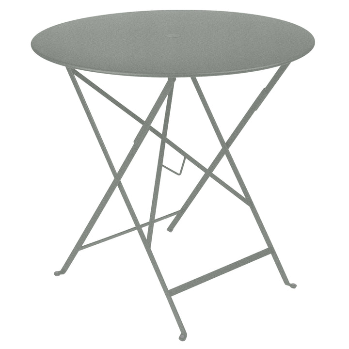 Bistro Round Folding Table - 30" w/Umbrella Hole - Fermob - Outdoor Furniture - Lapilli Grey - HORNE