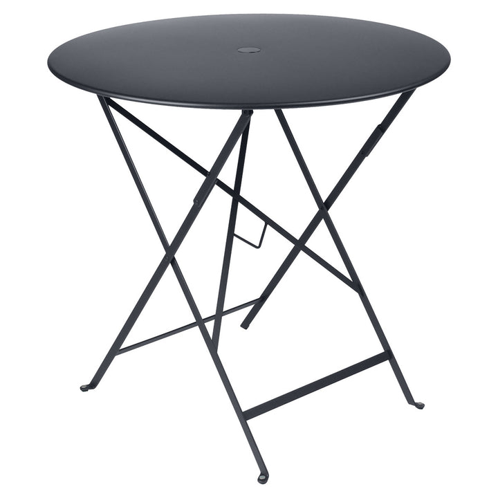 Bistro Round Folding Table - 30" w/Umbrella Hole - Fermob - Outdoor Furniture - Anthracite - HORNE