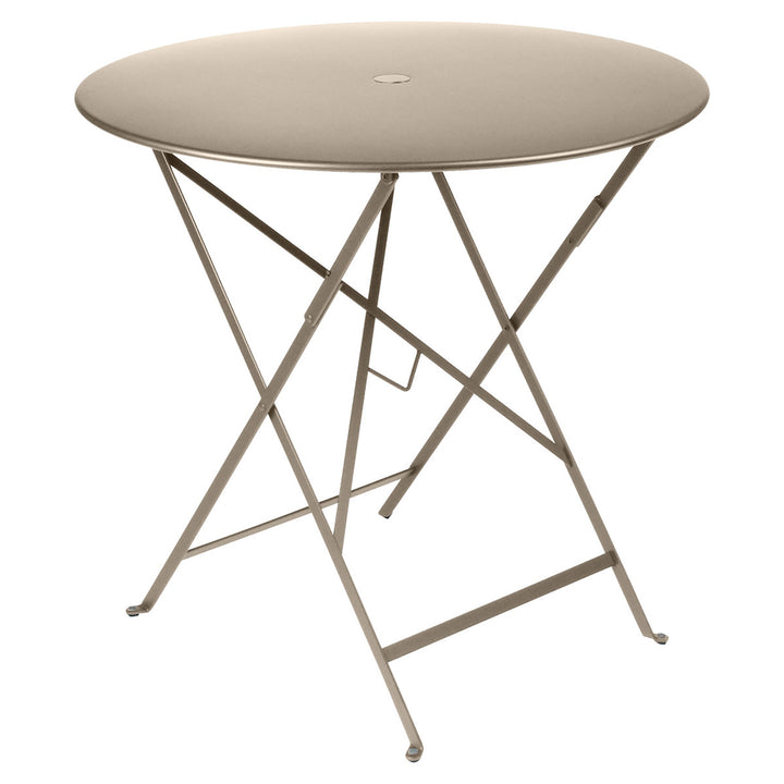Bistro Round Folding Table - 30" w/Umbrella Hole - Fermob - Outdoor Furniture - Nutmeg - HORNE