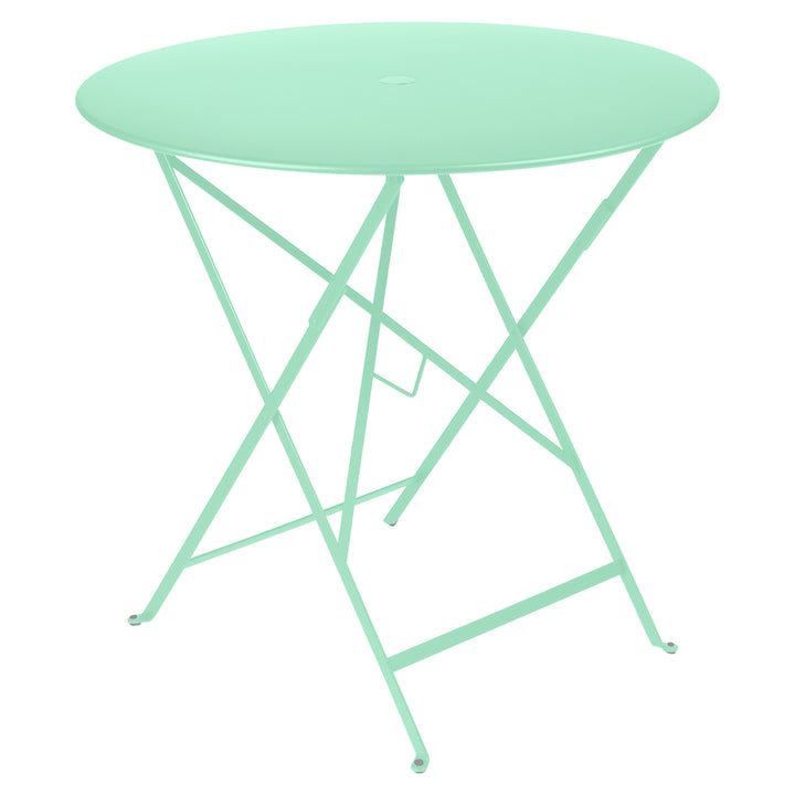 Bistro Round Folding Table - 30" w/Umbrella Hole - Fermob - Outdoor Furniture - Opaline Green - HORNE