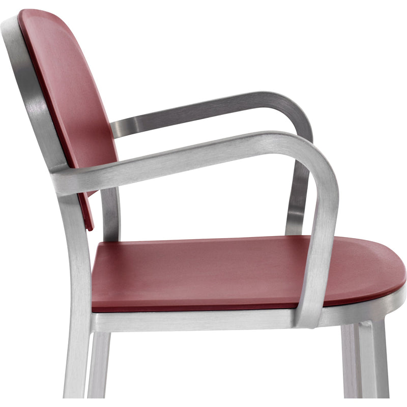 1 Inch Armchair - Emeco - Chairs - Hand - brushed Aluminum - Sand - HORNE