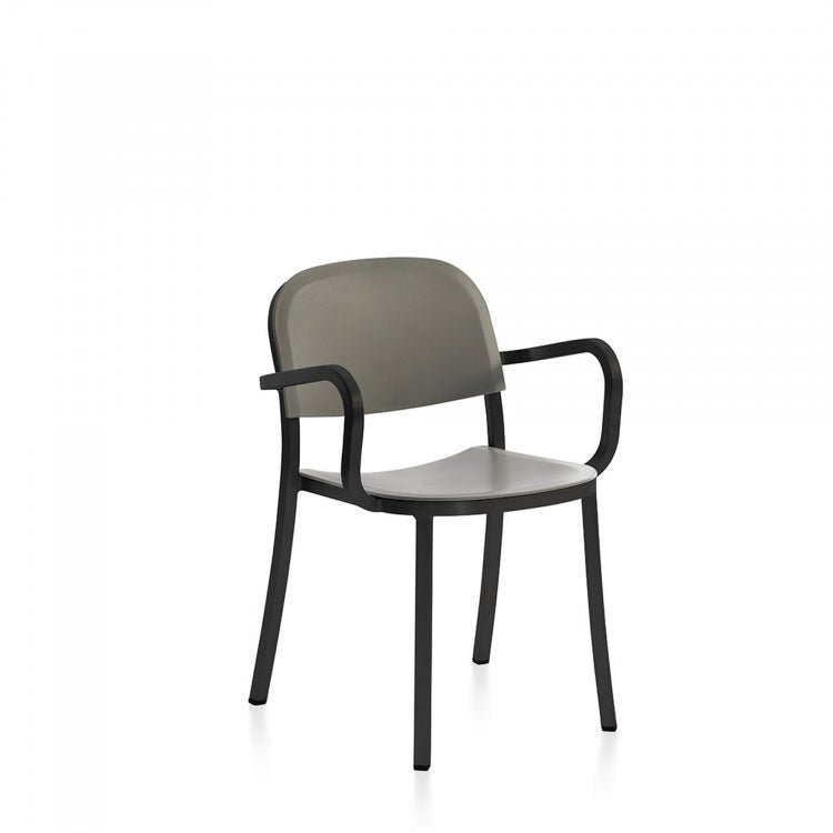 1 Inch Armchair - Emeco - Chairs - Hand - brushed Aluminum - Sand - HORNE