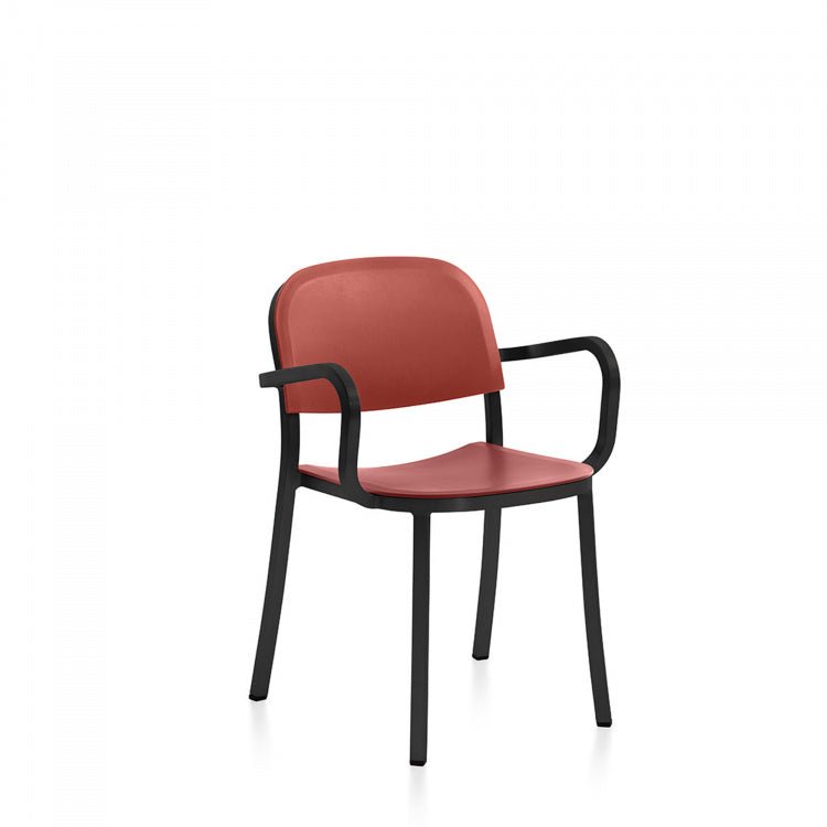 1 Inch Armchair - Emeco - Chairs - Hand - brushed Aluminum - Sand - HORNE