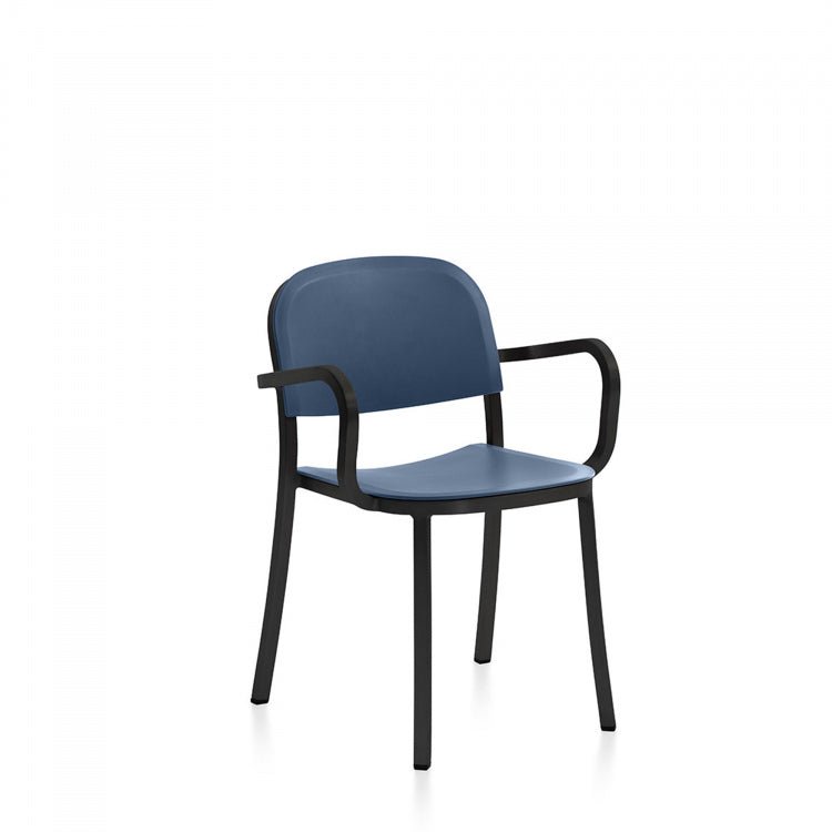 1 Inch Armchair - Emeco - Chairs - Hand - brushed Aluminum - Sand - HORNE