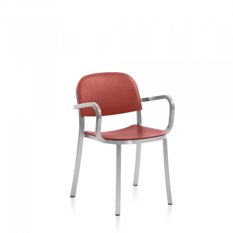 1 Inch Armchair - Emeco - Chairs - Hand - brushed Aluminum - Sand - HORNE