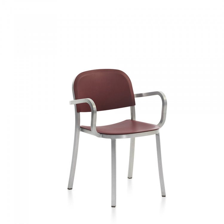 1 Inch Armchair - Emeco - Chairs - Hand - brushed Aluminum - Sand - HORNE