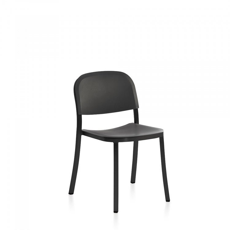1 Inch Side Chair - Emeco - Chairs - Hand - brushed Aluminum - Sand - HORNE