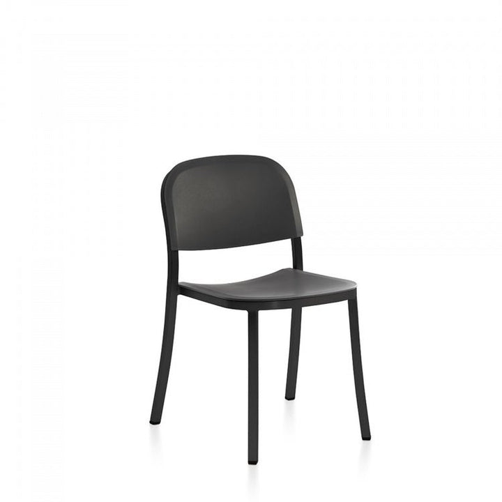 1 Inch Side Chair - Emeco - Chairs - Dark Powder Coated Aluminum - Dark Grey - HORNE