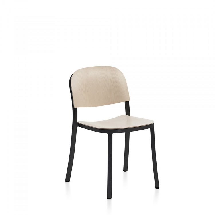1 Inch Side Chair - Emeco - Chairs - Hand - brushed Aluminum - Sand - HORNE