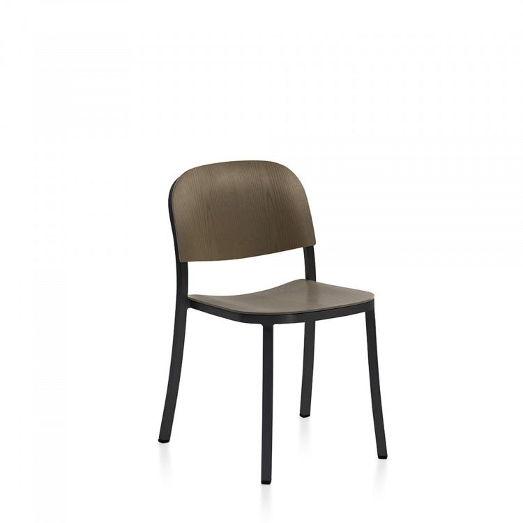 1 Inch Side Chair - Emeco - Chairs - Hand - brushed Aluminum - Sand - HORNE