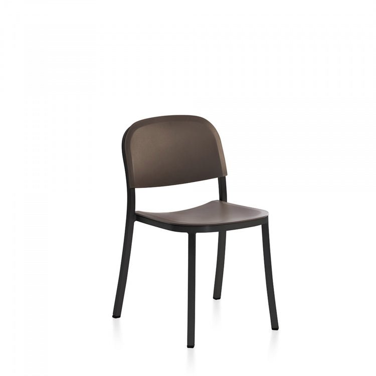 1 Inch Side Chair - Emeco - Chairs - Hand - brushed Aluminum - Sand - HORNE