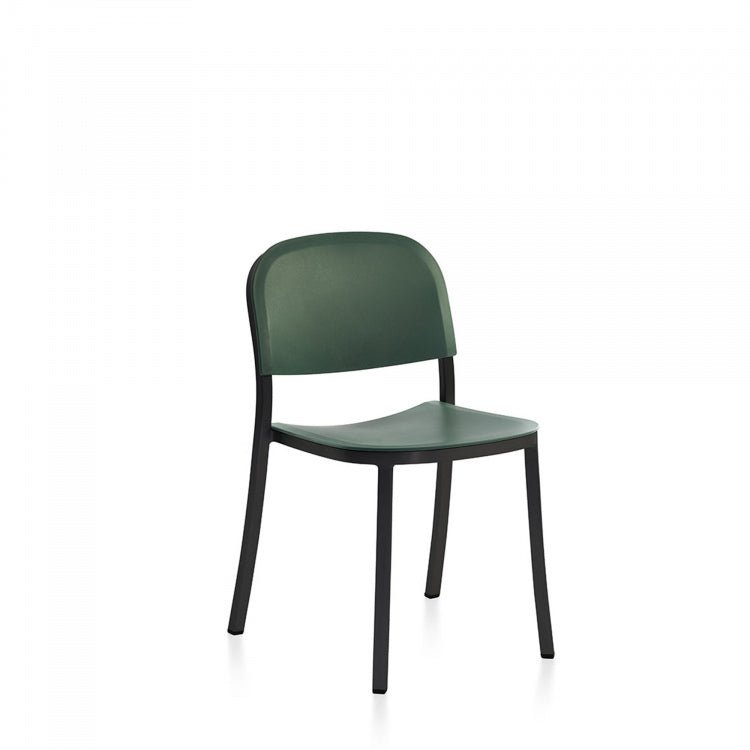 1 Inch Side Chair - Emeco - Chairs - Hand - brushed Aluminum - Sand - HORNE