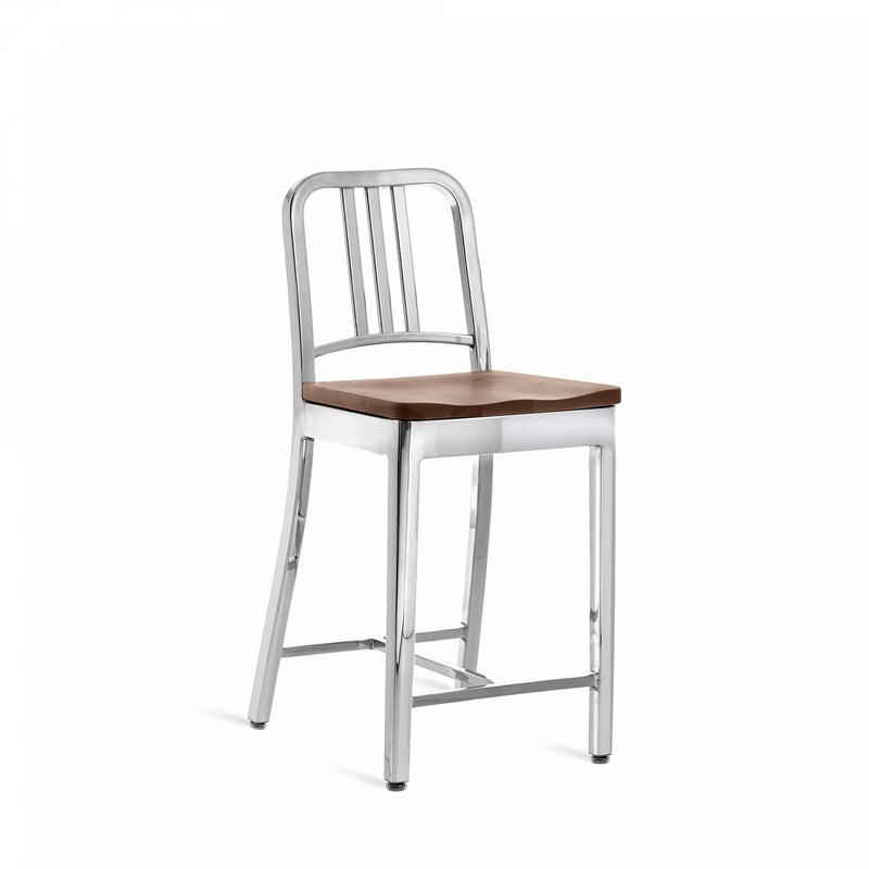 1104 Navy Counter Stool - Emeco - Stools + Benches + Ottomans - Brushed - Ash - HORNE
