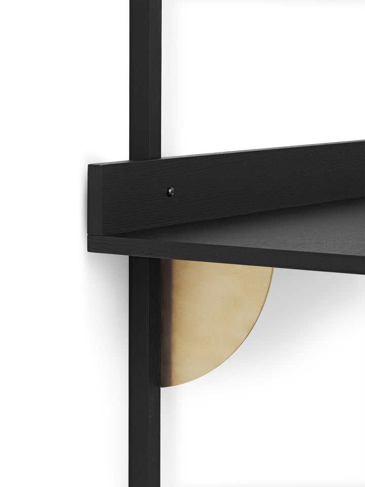 Sector Desk - Ferm Living - Desks - Black Ash - Brass - HORNE