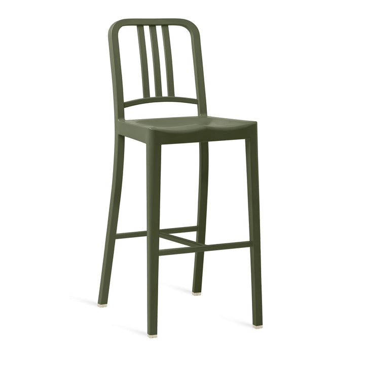 111 Navy Barstool - Emeco - Stools + Benches + Ottomans - Cypress Green - HORNE