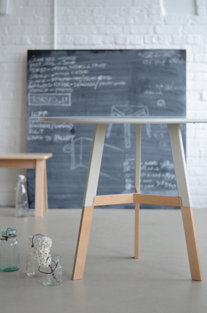 1/2 Nelson Cafe Table - Misewell - Tables + Desks - Maple/White - HORNE